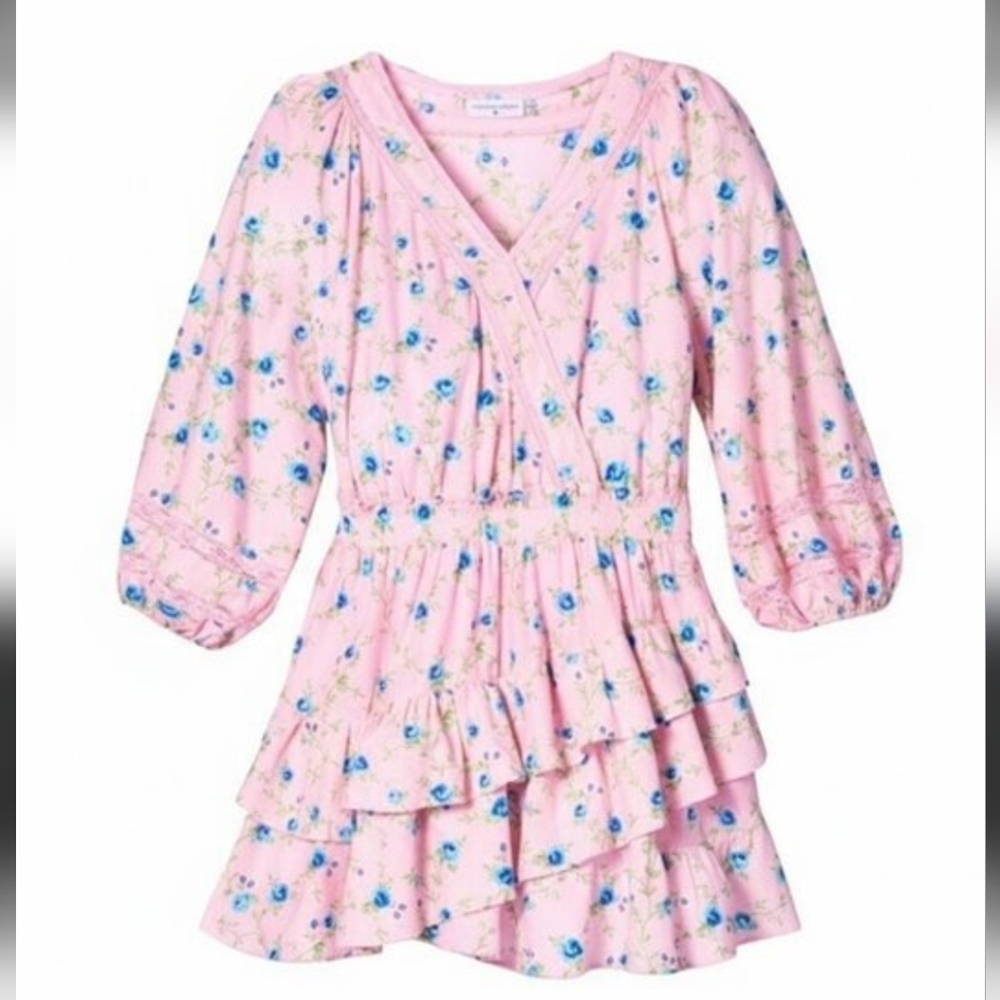 LoveShackFancy X Target Esme Floral Ruffle Pink Mini Dress